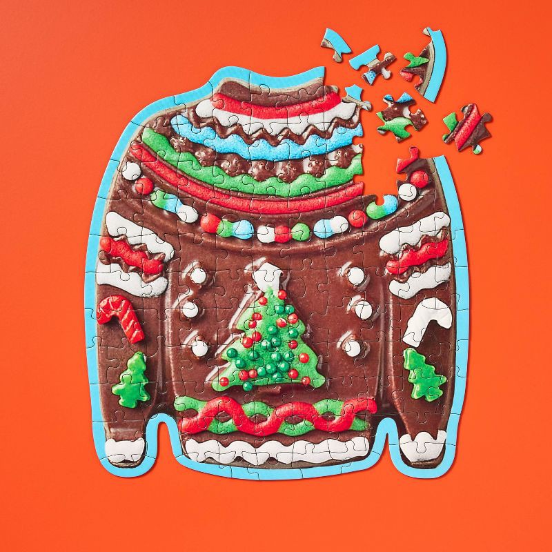 slide 2 of 3, Ugly Sweater 100pcs Puzzle - Gigglescape™, 100 ct