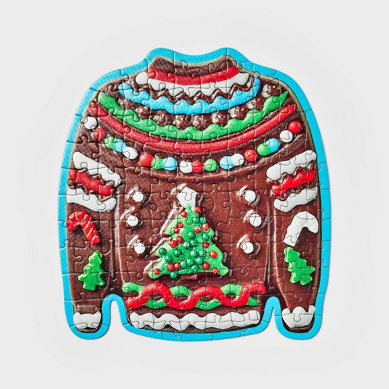 slide 1 of 3, Ugly Sweater 100pcs Puzzle - Gigglescape™, 100 ct
