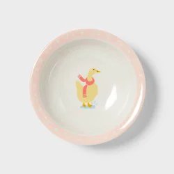 17.5 fl oz Figural Duck Dinner Bowl Pink - Pillowfort™