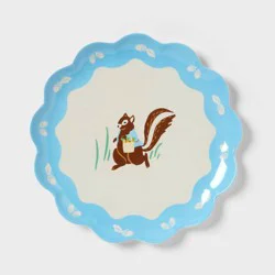 10" Novelty Squirrel Dinner Plate Blue - Pillowfort™