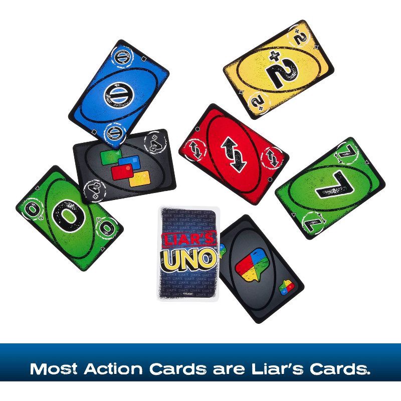 slide 2 of 6, Liar's UNO Card Game for Adults, Kids, Families, Parties & Game Nights, Trick Play & Bluffing, 1 ct