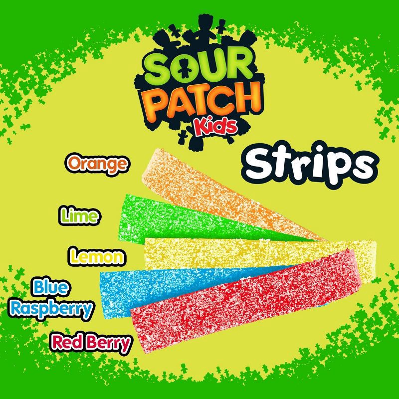 slide 5 of 10, SOUR PATCH KIDS Candy Strips - 3.5oz, 3.5 oz