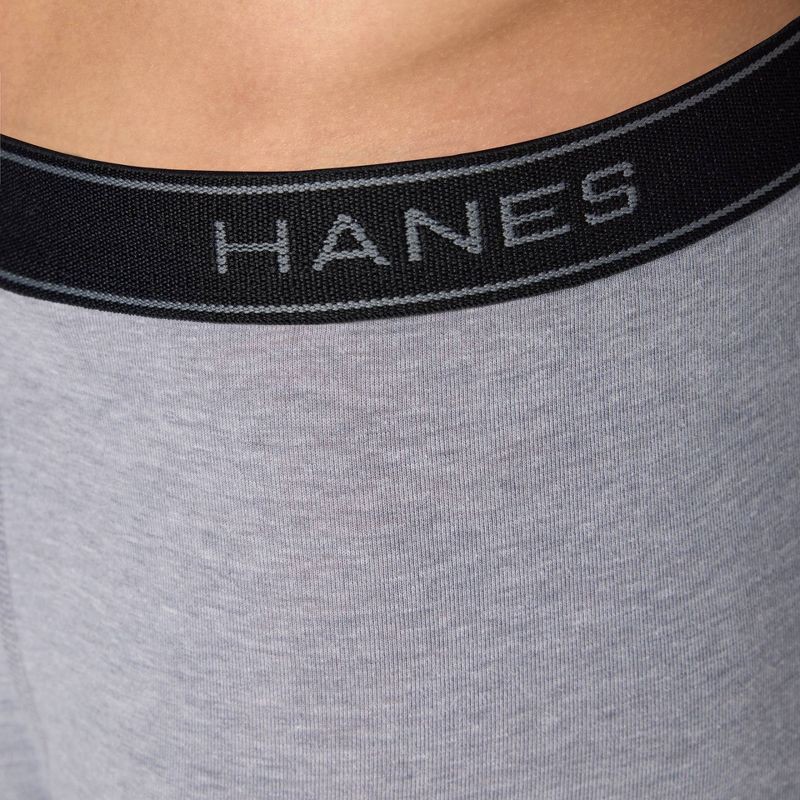 slide 4 of 8, Hanes Premium Men's Cotton Stretch Boxer Briefs - Gray/Blue XL, 1 ct