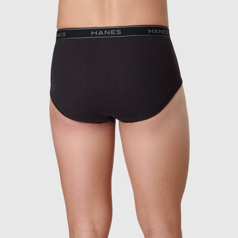 slide 6 of 8, Hanes Premium Men's Cotton Stretch Briefs - Gray/Black S, 1 ct