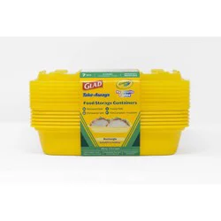 Glad Take-Aways Glad Crayola Take-Aways 28oz/7pk Rectangle Food Storage Containers - Small Fry Yellow