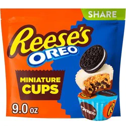 Reese's with OREO Milk Chocolate and White Crème Peanut Butter Cups Candy - 9oz