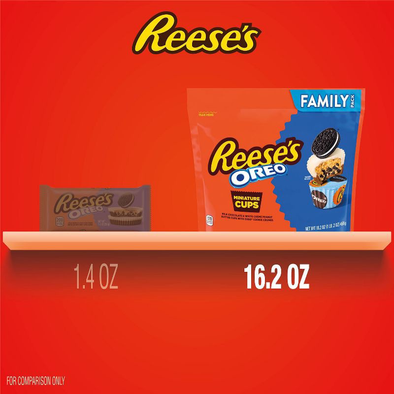 slide 7 of 7, Reese's with OREO Milk Chocolate and White Crème Peanut Butter Cups Candy - 16.2oz, 16.2 oz