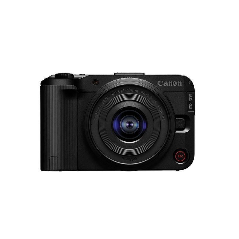 slide 3 of 10, Canon EOS R50 V + RF-S14-30mm 24MP Mirrorless Camera: Wi-Fi, ISO 51200, 3" Screen, 1 ct