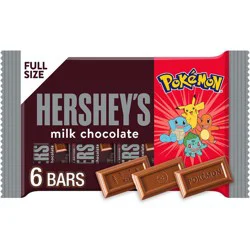 HERSHEY's Milk Chocolate Standard Bar Candy with Pokémon Wrappers - 9.3oz/6pk