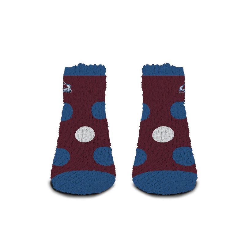 slide 2 of 3, NHL Colorado Avalanche Big Dot Fuzzy Socks - One Size Fits Most, 1 ct