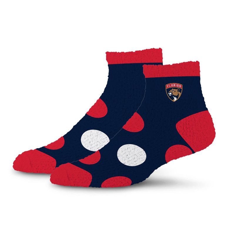 slide 1 of 3, NHL Florida Panthers Big Dot Fuzzy Socks - One Size Fits Most, 1 ct