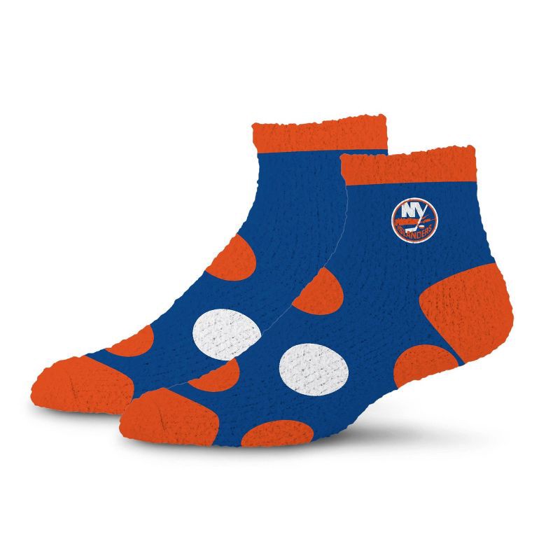 slide 1 of 3, NHL New York Islanders Big Dot Fuzzy Socks - One Size Fits Most, 1 ct