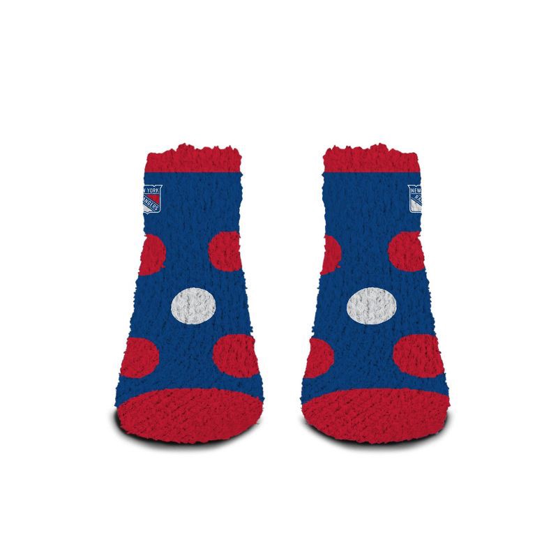 slide 2 of 3, NHL New York Rangers Big Dot Fuzzy Socks - One Size Fits Most, 1 ct