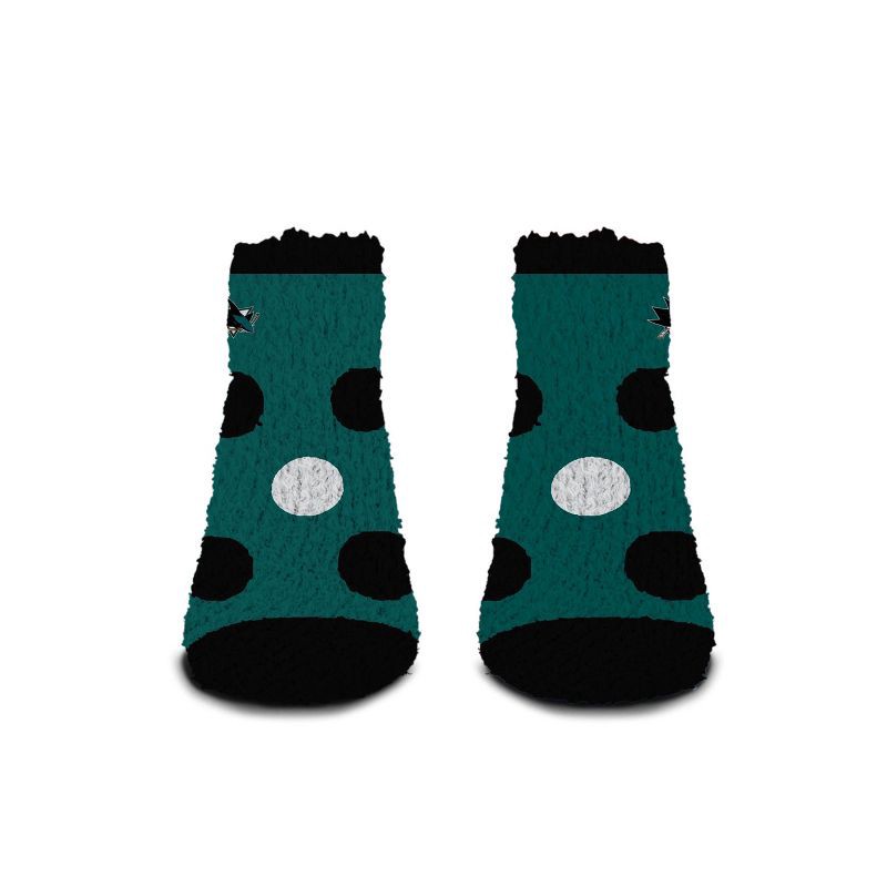 slide 2 of 3, NHL San Jose Sharks Big Dot Fuzzy Socks - One Size Fits Most, 1 ct