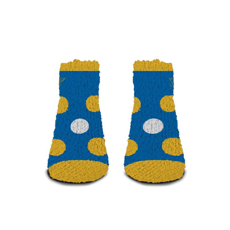 slide 2 of 3, NHL St Louis Blues Big Dot Fuzzy Socks - One Size Fits Most, 1 ct