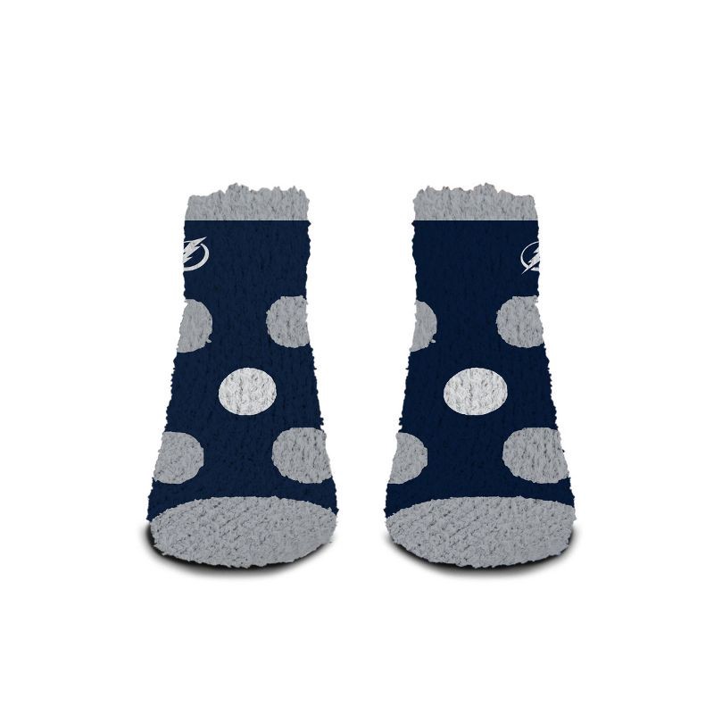 slide 3 of 3, NHL Tampa Bay Lightning Big Dot Fuzzy Socks - One Size Fits Most, 1 ct
