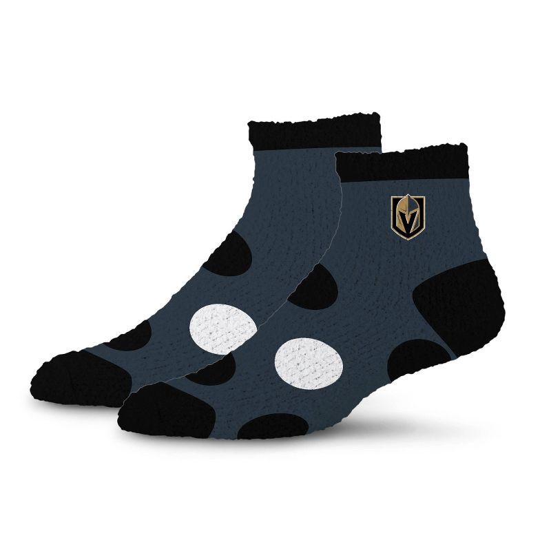 slide 1 of 3, NHL Vegas Golden Knights Big Dot Fuzzy Socks - One Size Fits Most, 1 ct