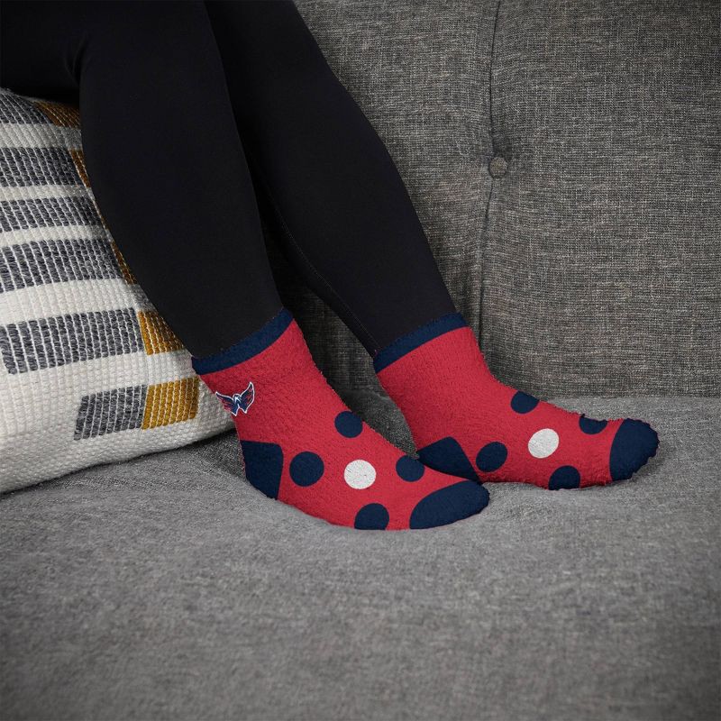 slide 3 of 3, NHL Washington Capitals Big Dot Fuzzy Socks - One Size Fits Most, 1 ct