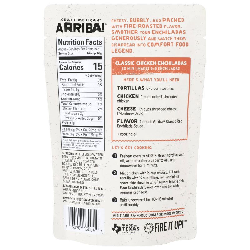 slide 3 of 5, Arriba! Classic Red Enchilada Seasoning Sauce - 8oz, 8 oz