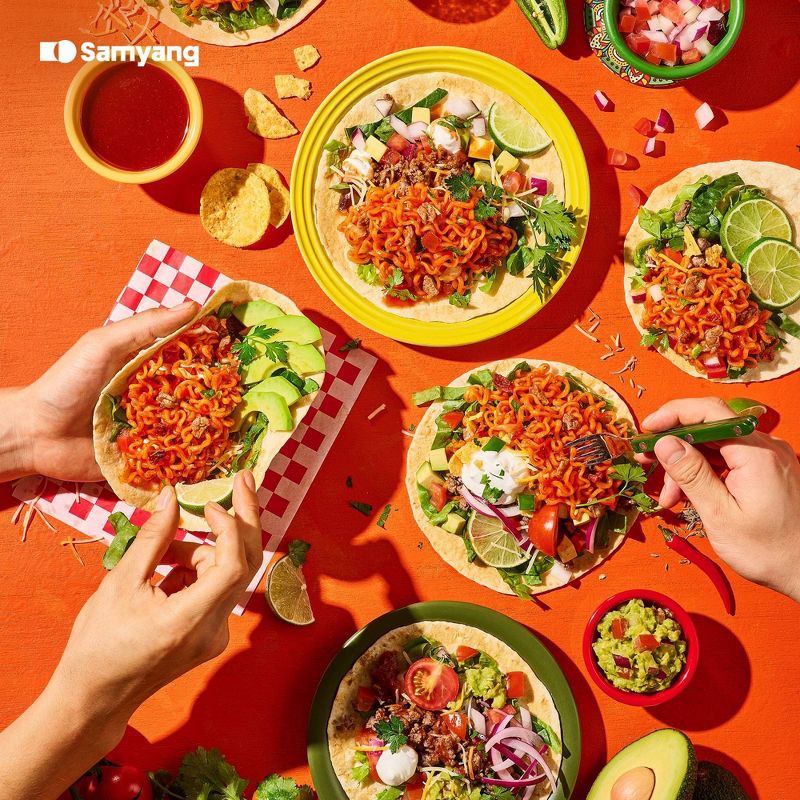 slide 6 of 6, Samyang Buldak Taco Spicy Ramen Noodles - 23.8oz/5ct, 23.8 oz, 5 ct