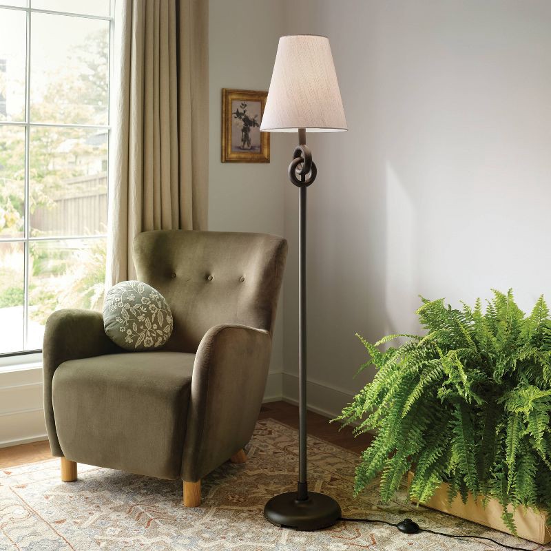 slide 3 of 4, Threshold designed w/Studio McGee Metal Ring Floor Lamp Back - Threshold™ designed with Studio McGee, 1 ct