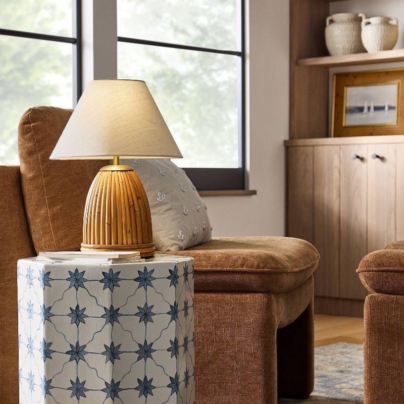 slide 2 of 5, Threshold designed w/Studio McGee Woven Table Lamp - Threshold™ designed with Studio McGee, 1 ct