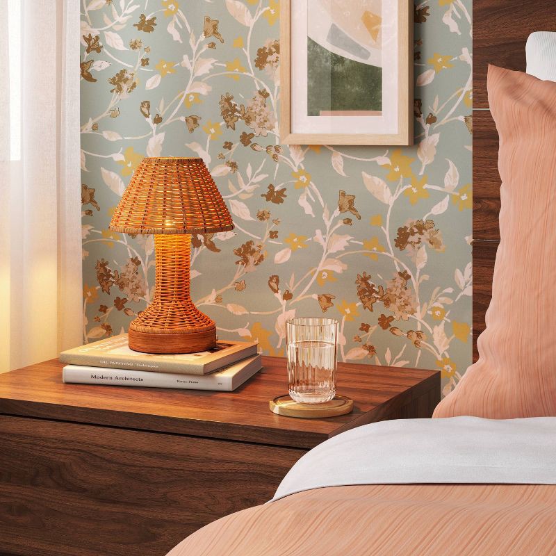 slide 2 of 5, Woven Portable Cordless Table Light - Threshold™, 1 ct