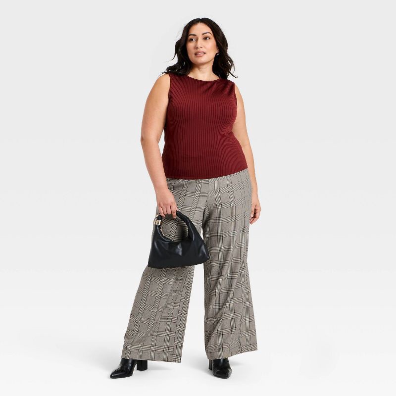 slide 3 of 3, Women's Slim Fit Ribbed Seamless Tank Top - A New Day™ Maroon XXL, 1 ct