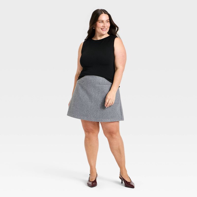 slide 3 of 3, Women's Slim Fit Ribbed Seamless Tank Top - A New Day™ Black XXL, 1 ct