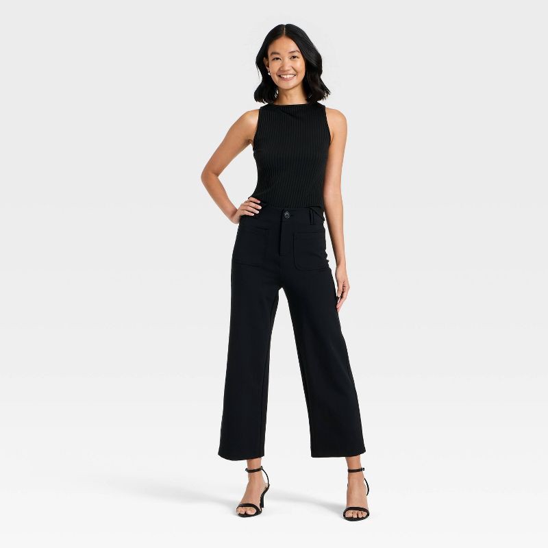 slide 3 of 4, Women's Slim Fit Ribbed Seamless Tank Top - A New Day™ Black XS, 1 ct