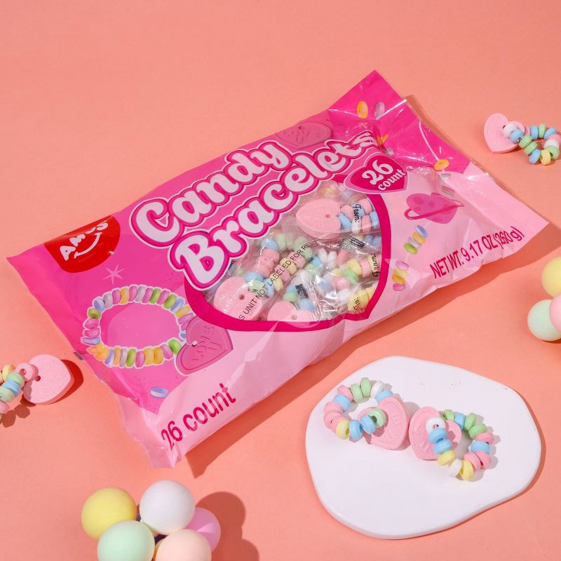 slide 9 of 10, AMOS Valentine Bracelet Candy - 9.17oz/26ct, 9.17 oz, 26 ct