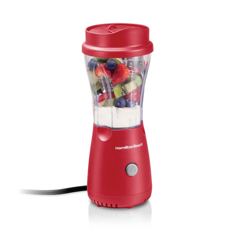 slide 1 of 7, Hamilton Beach Personal Blender with Travel Lid Red, 1 ct
