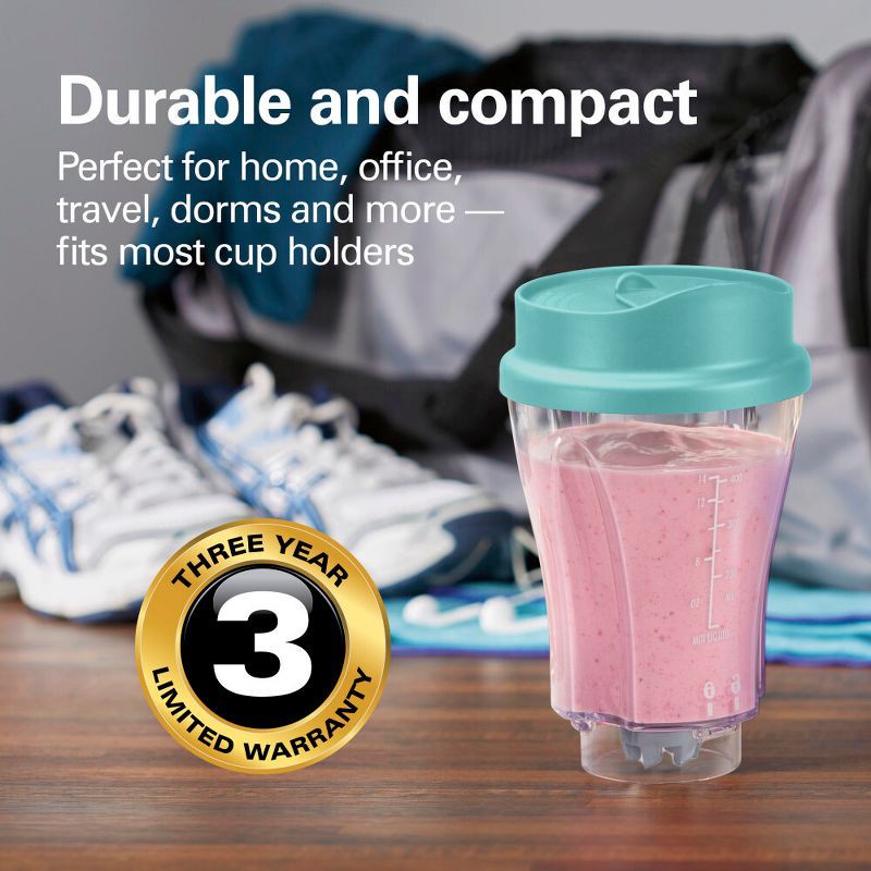 slide 5 of 7, Hamilton Beach Personal Blender with Travel Lid Teal, 1 ct