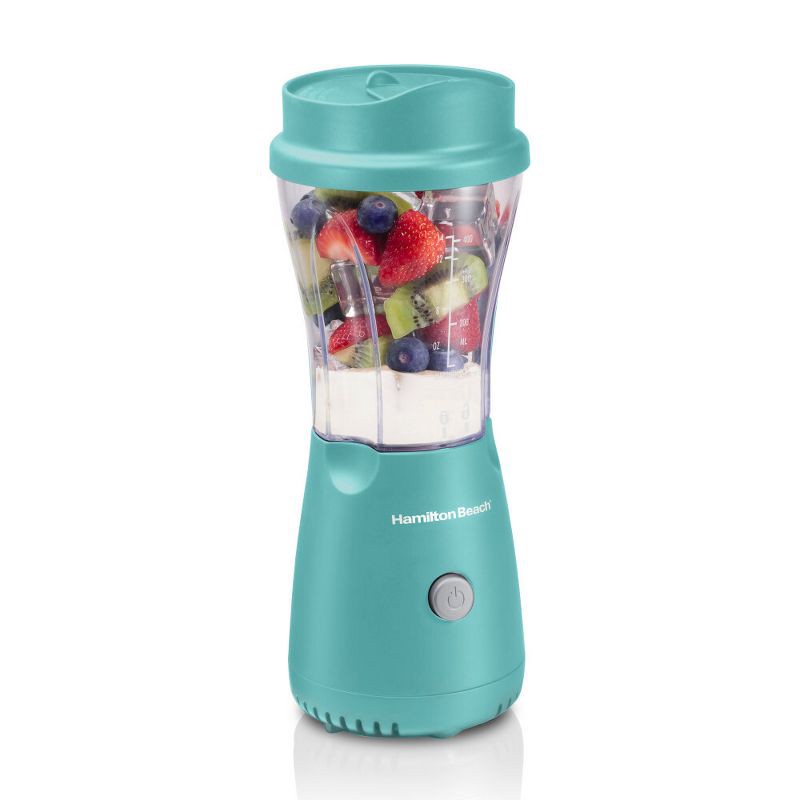 slide 1 of 7, Hamilton Beach Personal Blender with Travel Lid Teal, 1 ct
