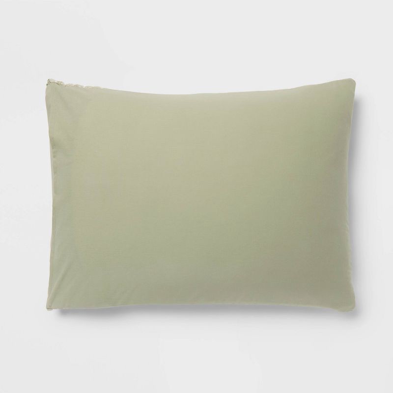 slide 5 of 5, 3pc Full/Queen Reversible Lightweight Matelasse Quilt and Shams Set Tinker Stripe Green - Threshold™, 3 ct