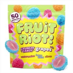 Fruit Riot Frozen Crunchy Candy Grapes Mix - 8oz