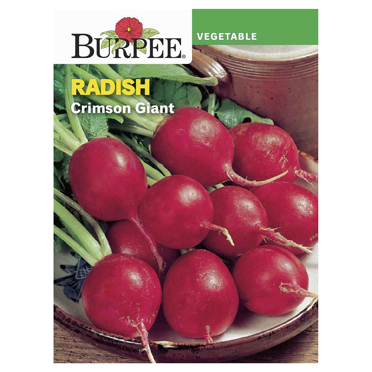 slide 1 of 5, Burpee Radish Crimson Giant Seeds, 1 ct