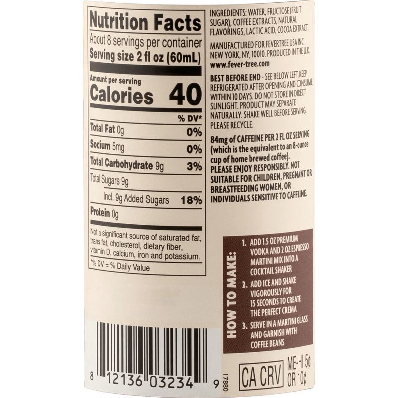 slide 2 of 3, Fever-Tree Espresso Martini Mixer - 500ml Bottle, 500 ml