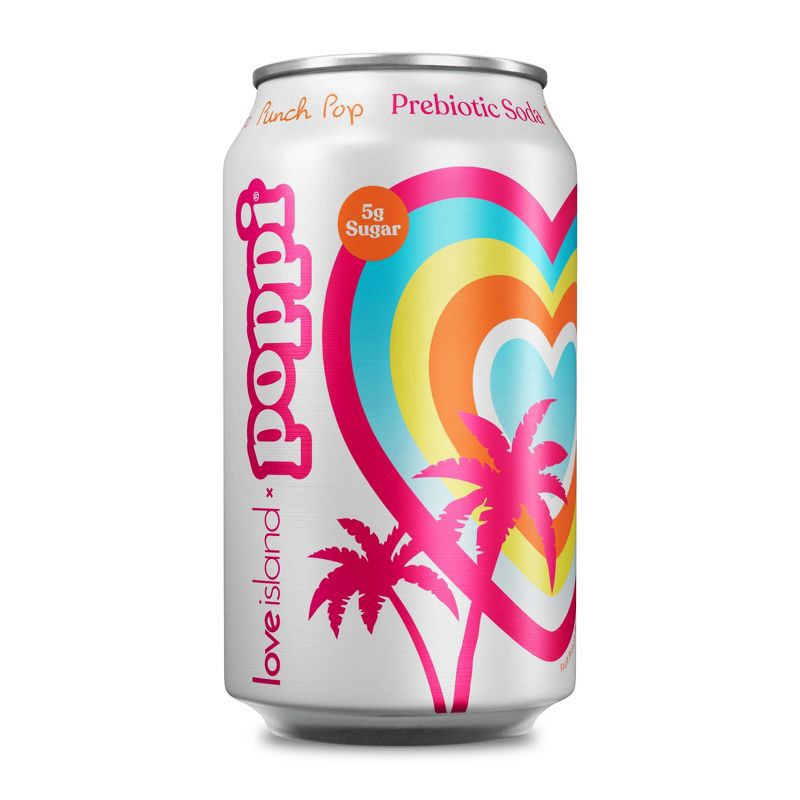 slide 1 of 4, Poppi Punch Pop Prebiotic Soda - 12 fl oz Can, 12 fl oz