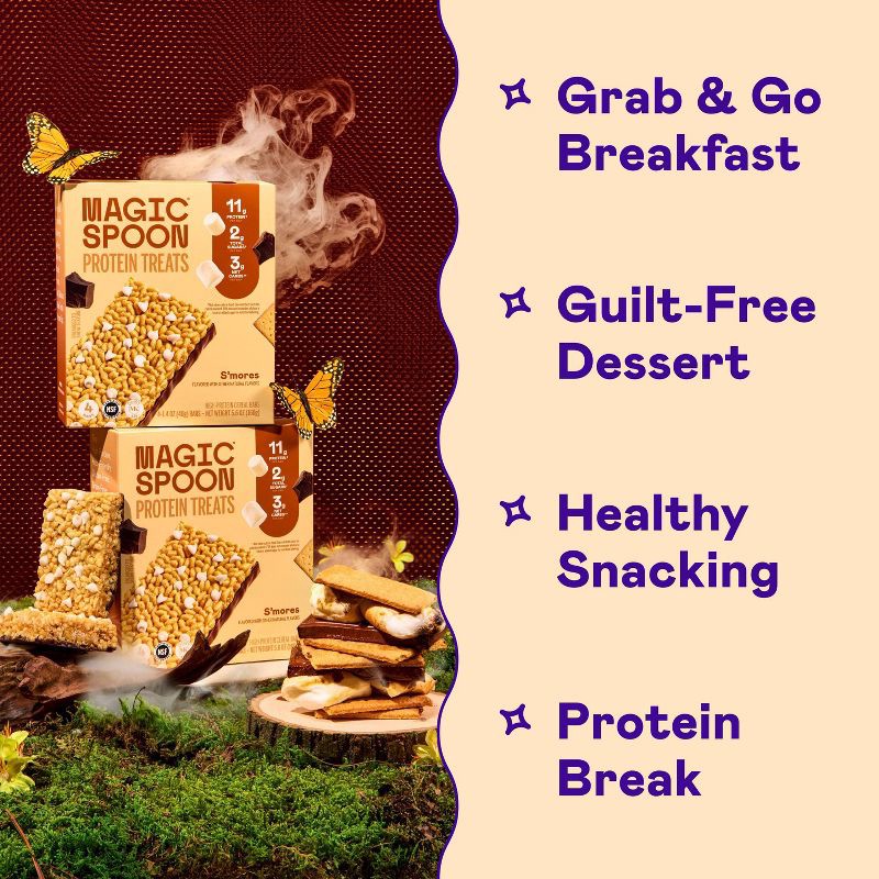 slide 5 of 7, MAGIC SPOON S'Mores Protein Bar Treat - 12g Protein - 5.6oz/4ct, 12 gram, 5.6 oz, 4 ct