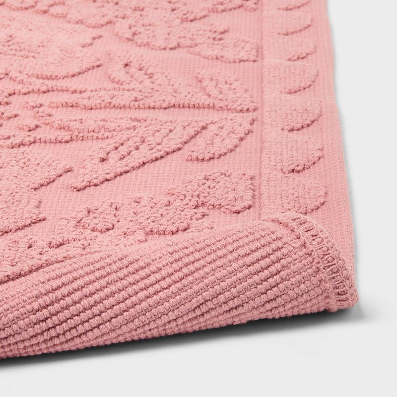 slide 4 of 4, 20"x30" Valentine's Day Woven Jacquard Bath Rug Pink - Threshold™, 1 ct