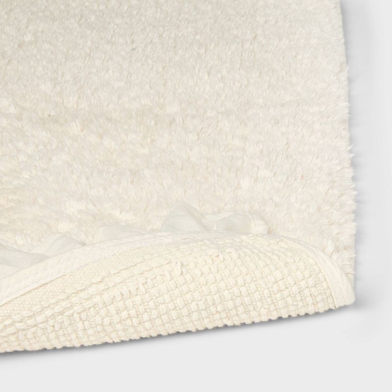 slide 4 of 4, 20"x30" Valentine's Day Tufted Ruffle Bath Rug White - Threshold™, 1 ct