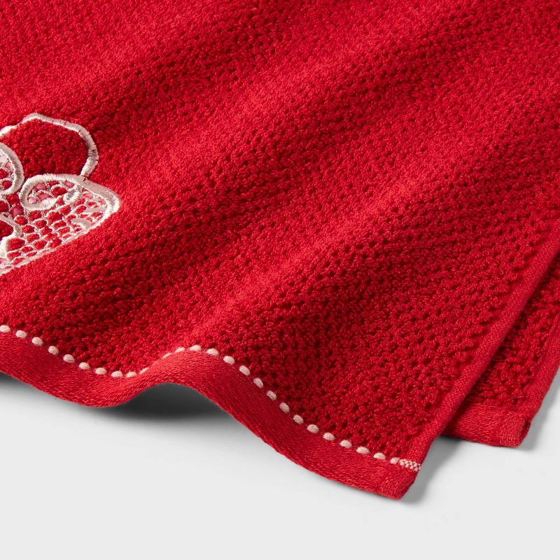 slide 3 of 4, 2pk Valentine's Day Heart Keyhole Hand Towel Set - Threshold™, 2 ct