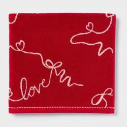Valentine's Day 'Love' Ribbon Bath Towel - Threshold™