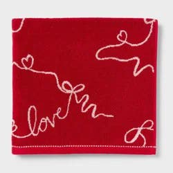 Valentine's Day 'Love' Ribbon Bath Towel - Threshold™