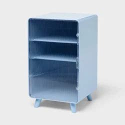 Fluted Door Cosmetic Vanity Makeup Case Blue - Brightroom™