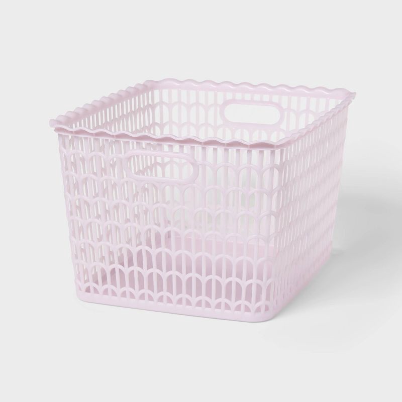 slide 1 of 3, Scallop Decorative Basket Large Purple - Brightroom™, 1 ct