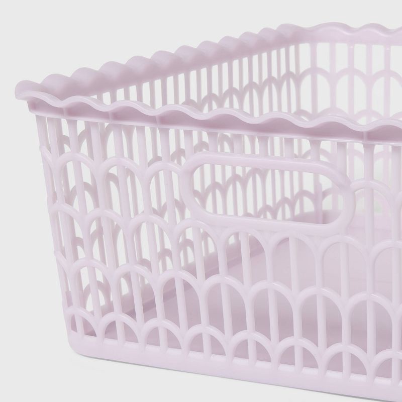 slide 3 of 3, Wave Scallop Decorative Basket Medium Purple - Brightroom™, 1 ct