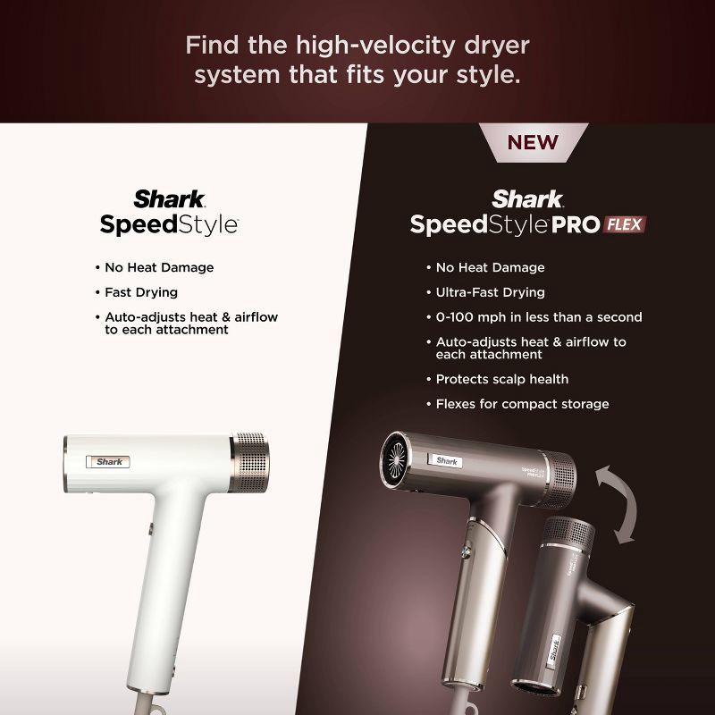 slide 11 of 12, Shark SpeedStyle pro Flex Professional Performance High -Velocity For Straight Hair Dryer System - 1750 Watts - Ulta Beauty, 1 ct