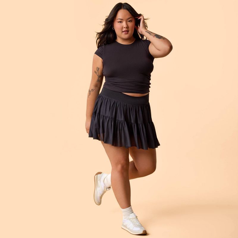 slide 3 of 6, Blogilates Women's Ballerina Skort - Black 1X, 1 ct